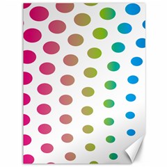 Polka Dot Pink Green Blue Canvas 36  X 48   by Mariart