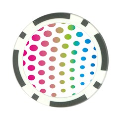 Polka Dot Pink Green Blue Poker Chip Card Guard by Mariart