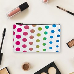 Polka Dot Pink Green Blue Cosmetic Bag (small)  by Mariart