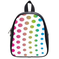 Polka Dot Pink Green Blue School Bags (small)  by Mariart