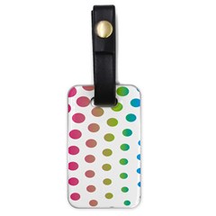 Polka Dot Pink Green Blue Luggage Tags (one Side)  by Mariart