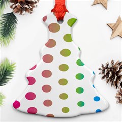 Polka Dot Pink Green Blue Christmas Tree Ornament (two Sides) by Mariart