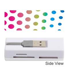 Polka Dot Pink Green Blue Memory Card Reader (stick) 