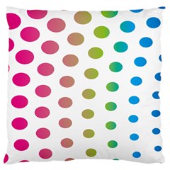 Polka Dot Pink Green Blue Large Cushion Case (two Sides) by Mariart