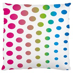 Polka Dot Pink Green Blue Large Flano Cushion Case (two Sides) by Mariart