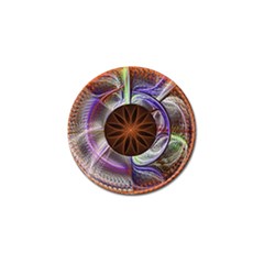 Background Image With Hidden Fractal Flower Golf Ball Marker by Simbadda