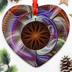 Background Image With Hidden Fractal Flower Heart Ornament (two Sides) by Simbadda