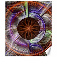 Background Image With Hidden Fractal Flower Canvas 8  X 10  by Simbadda