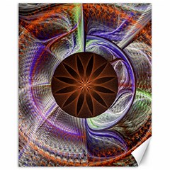 Background Image With Hidden Fractal Flower Canvas 11  X 14   by Simbadda