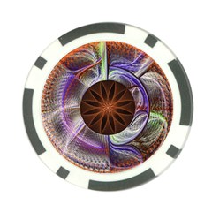 Background Image With Hidden Fractal Flower Poker Chip Card Guard by Simbadda