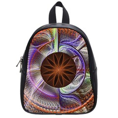 Background Image With Hidden Fractal Flower School Bags (small)  by Simbadda