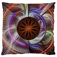 Background Image With Hidden Fractal Flower Large Cushion Case (one Side) by Simbadda