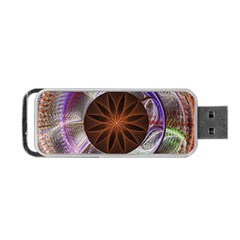 Background Image With Hidden Fractal Flower Portable Usb Flash (one Side) by Simbadda