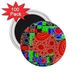 Background With Fractal Digital Cubist Drawing 2.25  Magnets (100 pack)  Front