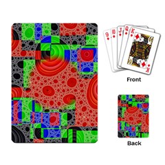 Background With Fractal Digital Cubist Drawing Playing Card by Simbadda