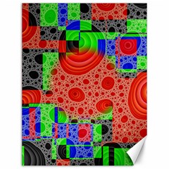 Background With Fractal Digital Cubist Drawing Canvas 12  X 16   by Simbadda