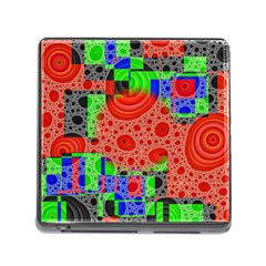 Background With Fractal Digital Cubist Drawing Memory Card Reader (square) by Simbadda