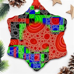 Background With Fractal Digital Cubist Drawing Ornament (snowflake) by Simbadda