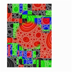 Background With Fractal Digital Cubist Drawing Large Garden Flag (two Sides) by Simbadda