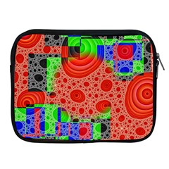 Background With Fractal Digital Cubist Drawing Apple Ipad 2/3/4 Zipper Cases by Simbadda