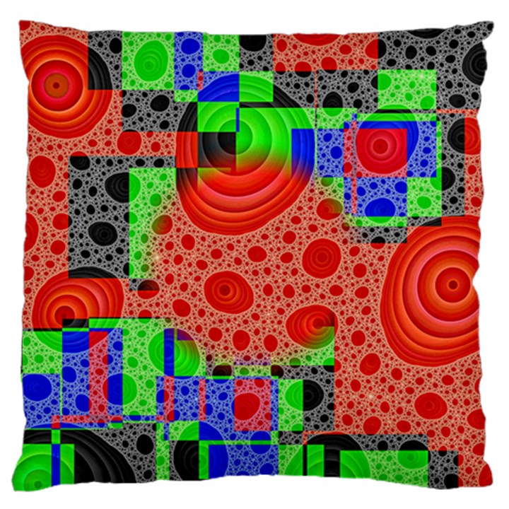 Background With Fractal Digital Cubist Drawing Standard Flano Cushion Case (Two Sides)