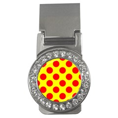 Polka Dot Red Yellow Money Clips (cz)  by Mariart