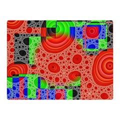 Background With Fractal Digital Cubist Drawing Double Sided Flano Blanket (mini)  by Simbadda