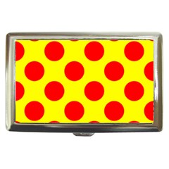 Polka Dot Red Yellow Cigarette Money Cases by Mariart