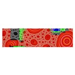 Background With Fractal Digital Cubist Drawing Satin Scarf (Oblong) Front