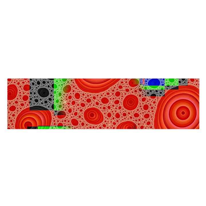 Background With Fractal Digital Cubist Drawing Satin Scarf (Oblong)