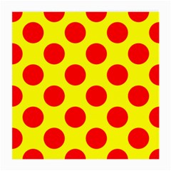 Polka Dot Red Yellow Medium Glasses Cloth by Mariart