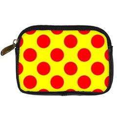 Polka Dot Red Yellow Digital Camera Cases by Mariart