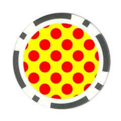 Polka Dot Red Yellow Poker Chip Card Guard (10 Pack) by Mariart