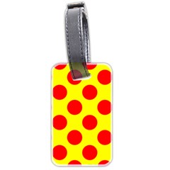 Polka Dot Red Yellow Luggage Tags (two Sides) by Mariart