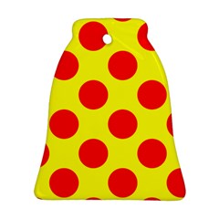 Polka Dot Red Yellow Ornament (bell)