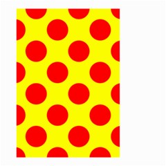 Polka Dot Red Yellow Small Garden Flag (two Sides) by Mariart