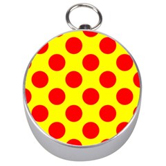 Polka Dot Red Yellow Silver Compasses by Mariart