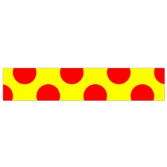 Polka Dot Red Yellow Flano Scarf (small) by Mariart