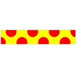 Polka Dot Red Yellow Flano Scarf (Large) Front