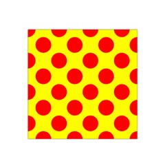 Polka Dot Red Yellow Satin Bandana Scarf by Mariart