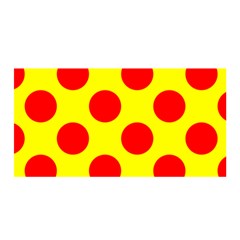 Polka Dot Red Yellow Satin Wrap by Mariart