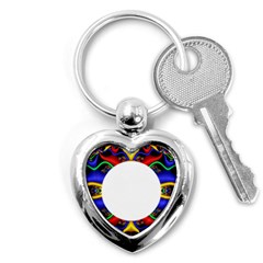 Symmetric Fractal Snake Frame Key Chains (heart)  by Simbadda