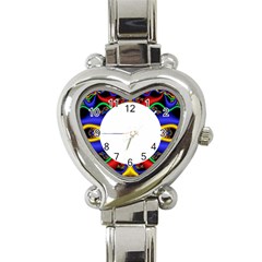 Symmetric Fractal Snake Frame Heart Italian Charm Watch by Simbadda