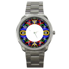 Symmetric Fractal Snake Frame Sport Metal Watch by Simbadda