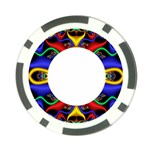 Symmetric Fractal Snake Frame Poker Chip Card Guard Back