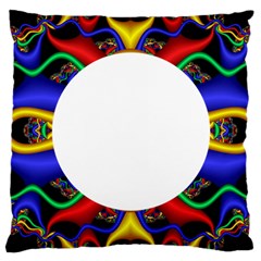 Symmetric Fractal Snake Frame Large Cushion Case (two Sides) by Simbadda