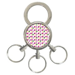 Polka Dot Purple Green Yellow 3-ring Key Chains by Mariart