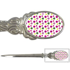 Polka Dot Purple Green Yellow Letter Openers by Mariart