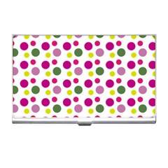 Polka Dot Purple Green Yellow Business Card Holders by Mariart