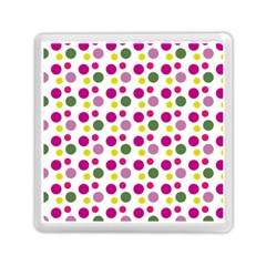 Polka Dot Purple Green Yellow Memory Card Reader (square)  by Mariart